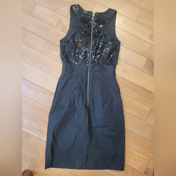 Armani Exchange AX Black Sequin Petite Bodycon Dress - Picture 5 of 5
